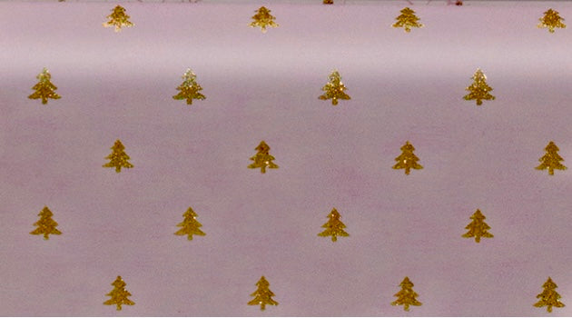 Load image into Gallery viewer, Gold Christmas Trees Wrapping Paper