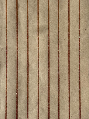 Metallic Copper stripes Wrapping Paper