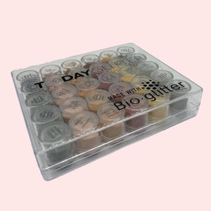 Loose Cosmetic Bioglitter EU Micro-plastic legislation compliant bundle (M - L sizes)