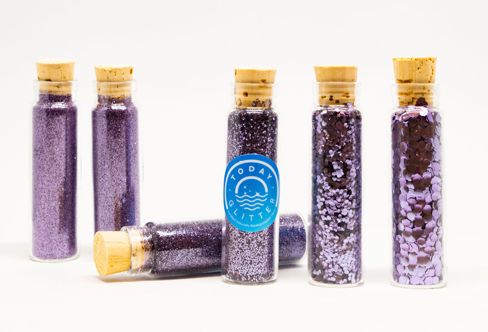 Load image into Gallery viewer, Today Glitter Fantasy Violet is Bio-glitter Sparkle Violet colour