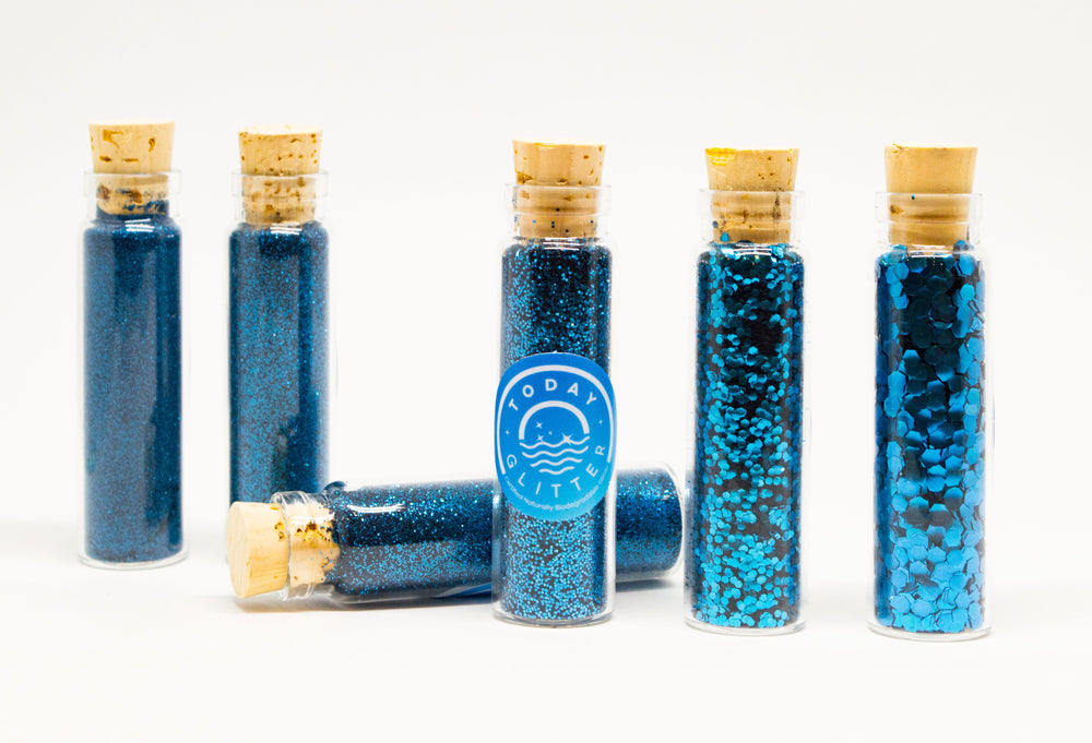 Cargar imagen en el visor de la galería, Mediterranean Blue is Bio-glitter Sparkle Ocean Blue color