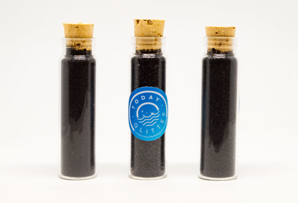 Load image into Gallery viewer, Today Glitter Midnight Black is Bio-glitter Sparkle Black color